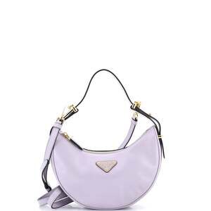 Prada Arque Half Moon Hobo Leather #241396P24B
